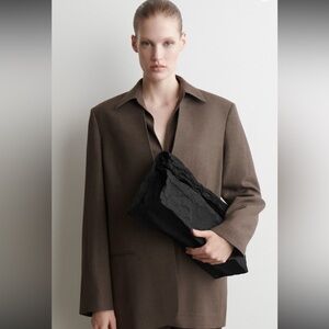 COS FOLDED OVERSIZED CRINKLED CLUTCH BAG